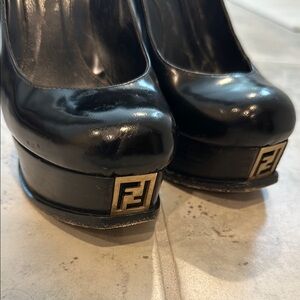Fendi Black Platform Pumps size 36.5